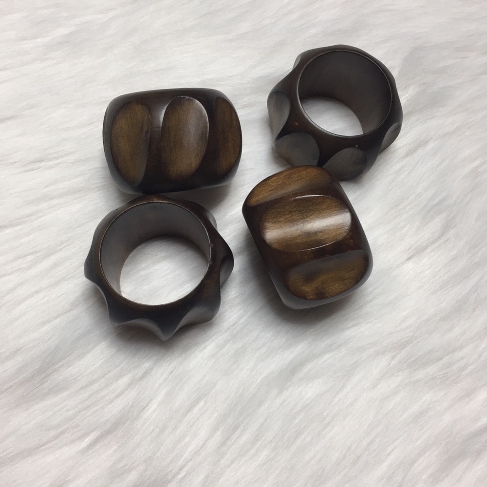 Wooden Napkin Holders Wood Stain Brown - Picture 2 of 3